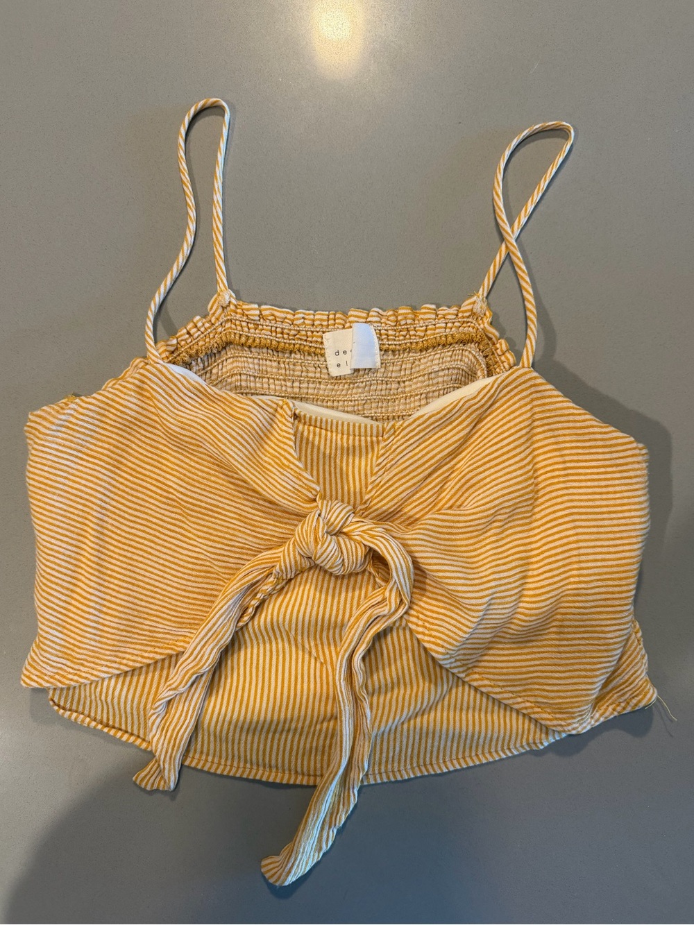 Striped Yellow Crop Top